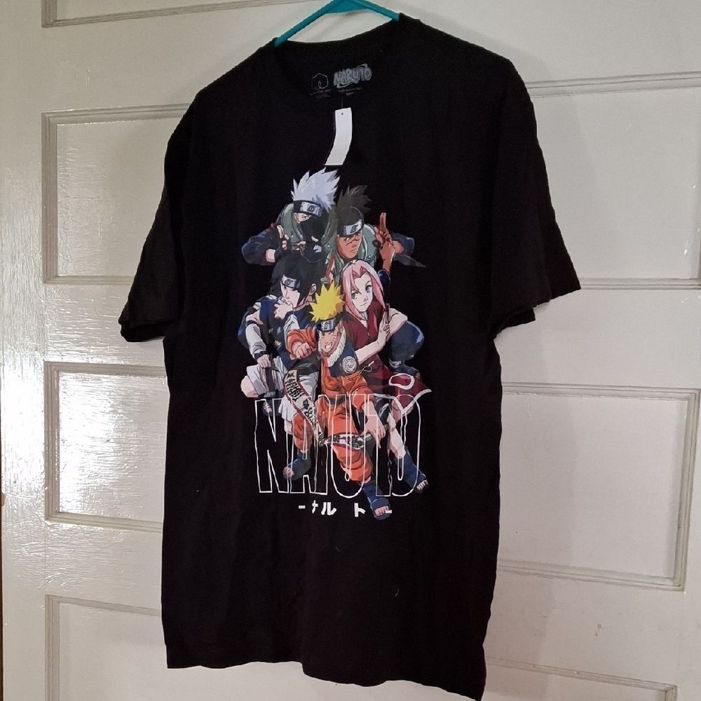 Vintage Naruto Black Graphic Tee - Short Sleeve XL